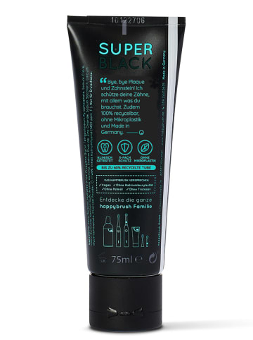 Happy Brush Pasty do zębów (3 szt.) "SuperBlack" - 3 x 75 ml