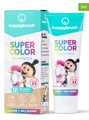 happybrush 3er-Set: Zahnpasta "SuperColor" - 3x 75 ml
