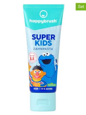 happybrush 3er-Set: Zahnpasta "SuperKids" - 3x 75 ml