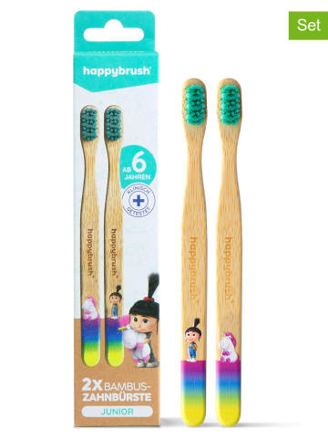 Happy Brush 4er-Set: Bambuszahnbürsten