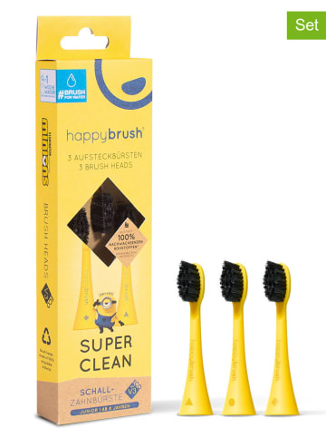 Happy Brush 3-delige set: opzetborstels "Eco Vibe3  Minions"