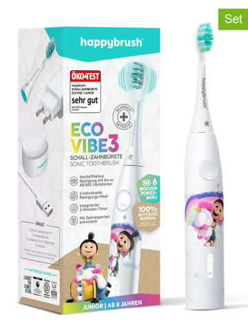 happybrush Schallzahnbürste "Eco Vibe3" in Weiß