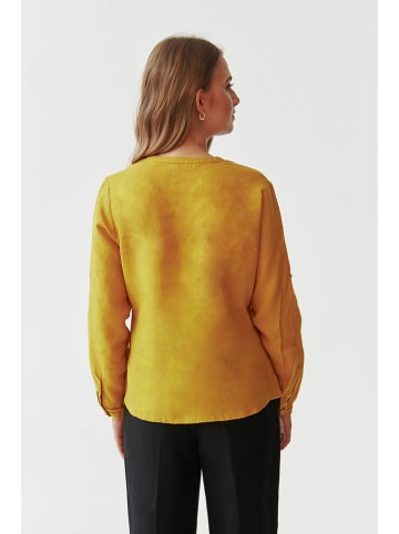 TATUUM Linnen blouse mosterdgeel