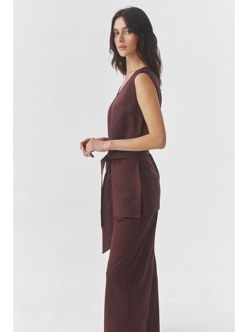 TATUUM Leinen-Bluse in Braun