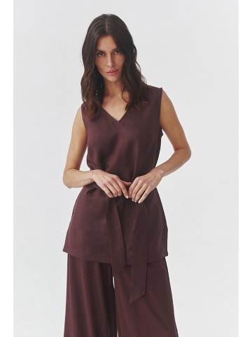 TATUUM Linnen blouse bruin