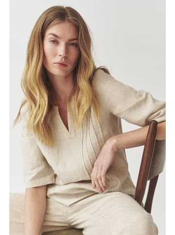 TATUUM Leinen-Bluse in Beige