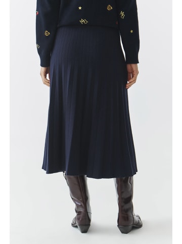 TATUUM Plissérok donkerblauw