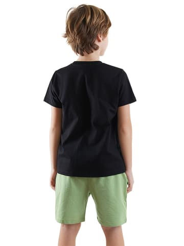 Denokids 2-delige outfit zwart/groen