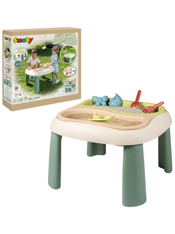 Smoby Stół w kolorze beżowo-zielonym do zabawy piaskiem i wodą - 18 m+