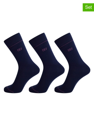 CR7 3-delige set: sokken donkerblauw