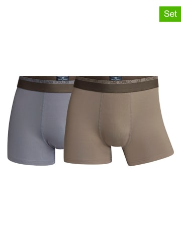 CR7 2er-Set: Boxershorts in Grau/ Braun