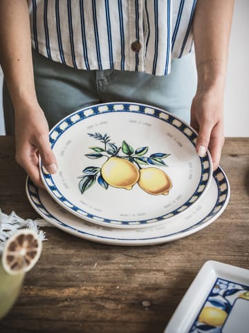 Hermia Platzteller in Blau/ Gelb - Ø 30 cm