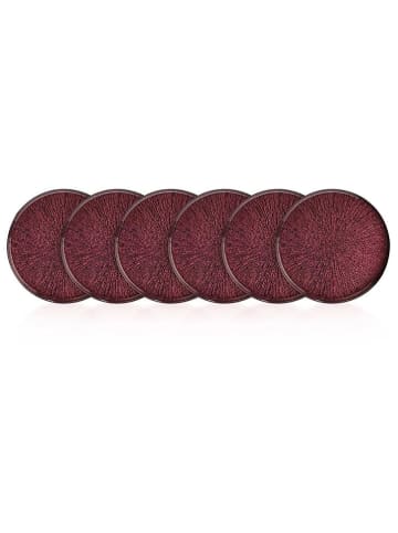 Hermia 6er-Set: Dessertteller in Schwarz/ Rot - Ø 21 cm