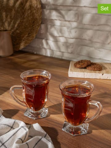 Hermia 6er-Set: Kaffeetassen in Transparent - 190 ml