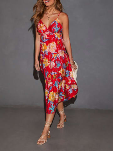 Milan Kiss Kleid in Rot/Bunt