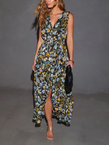 Milan Kiss Jurk groen/blauw/meerkleurig