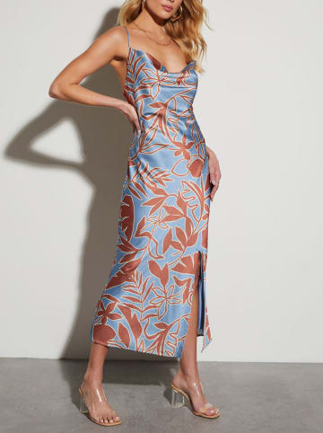 Milan Kiss Kleid in Hellblau/ Hellbraun