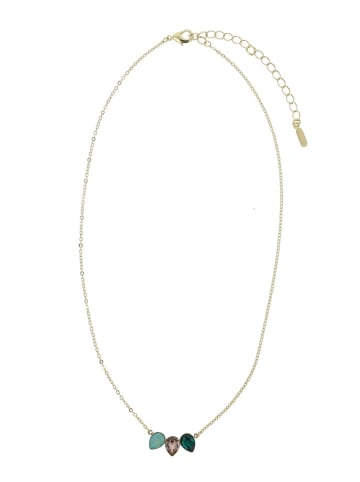 Otazu Vergulde ketting met Swarovski kristallen - (L)42 cm