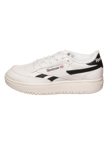Reebok Leder-Sneakers "Club C Double Reveng" in Weiß/ Schwarz