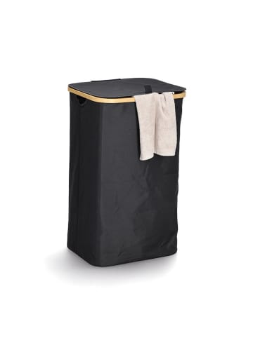 Zeller Wasmand zwart - (B)41 x (H)69 x (D)34 cm