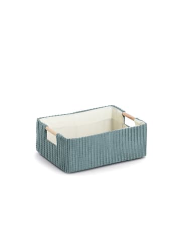 Zeller Aufbewahrungskorb in Blau - (B)27 x (H)19 x (T)10 cm