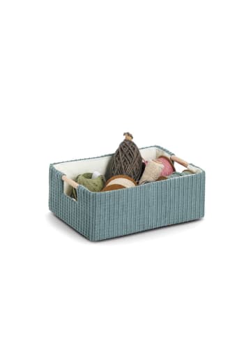 Zeller Aufbewahrungskorb in Blau - (B)27 x (H)19 x (T)10 cm