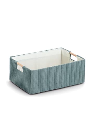 Zeller Aufbewahrungskorb in Blau - (B)34 x (H)23,5 x (T)13 cm
