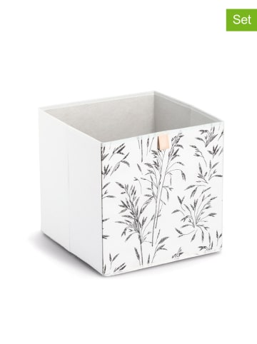 Zeller 2er-Set: Aufbewahrungsboxen in Weiß - (B)32 x (H)32 x (T)32 cm