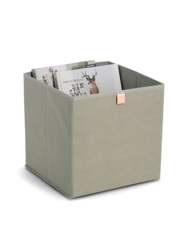 Zeller 2-delige set: opbergboxen kaki - (B)32 x (H)32 x (D)32 cm