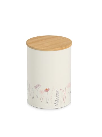Zeller Vorratsdose "Flowers" in Creme - (H)16 x Ø 11 cm
