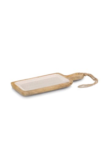 Zeller Deska w kolorze jasnobrązowo-beżowym do serwowania - 38 x 15 x 2,5 cm