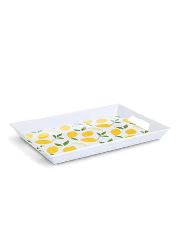 Zeller Tablett "Lemons" in Gelb/ Grün/ Weiß - (B)50 x (H)35 x (T)5 cm