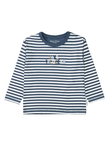 Marc O'Polo Junior Longsleeve in Dunkelblau/ Weiß