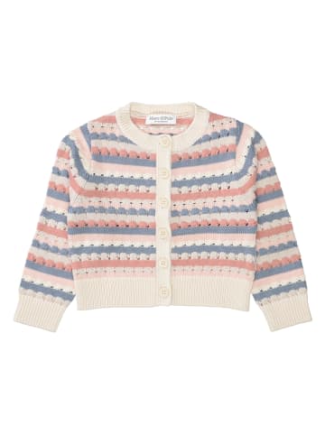 Marc O'Polo Junior Strickjacke in Creme/ Rosa