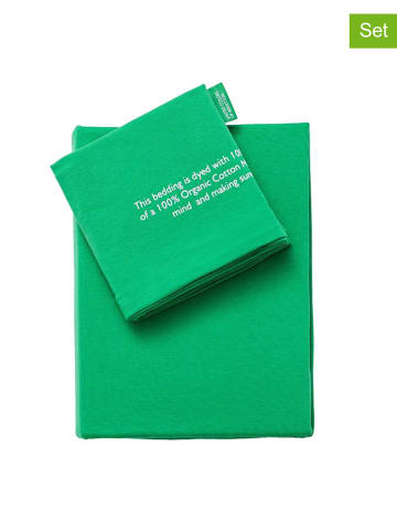Benetton 2-delige beddengoedset groen