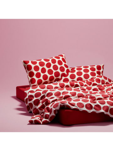 Benetton 3-delige beddengoedset rood/wit