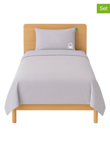 Benetton 2-delige beddengoedset lichtgrijs