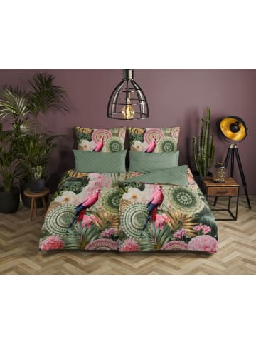 Hip Satin-Kissenbezug "Palay" in Grün