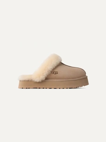 UGG Leren pantoffels "Disquette" beige