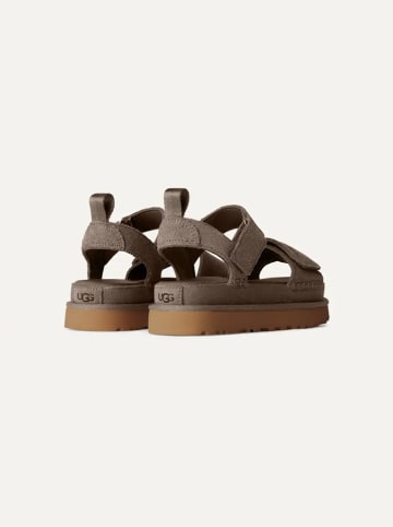 UGG Skórzane sandały "Goldenstar" w kolorze fioletowym