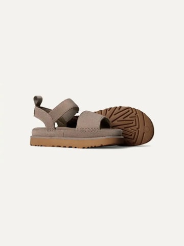 UGG Skórzane sandały "Goldenstar" w kolorze fioletowym
