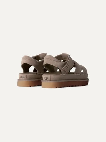 UGG Skórzane sandały "Goldenstar Strap" w kolorze fioletowym