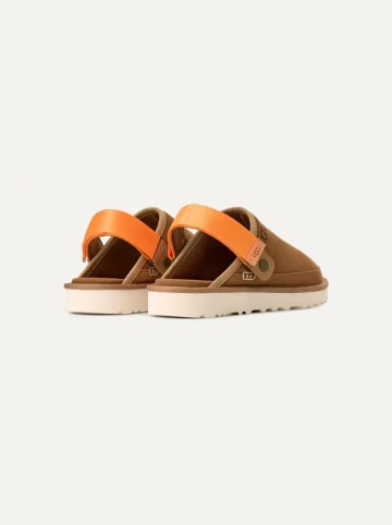 UGG Leder-Hausschuhe "Goldencoast II" in Orange/ Hellbraun