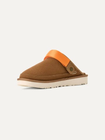 UGG Leder-Hausschuhe "Goldencoast II" in Orange/ Hellbraun