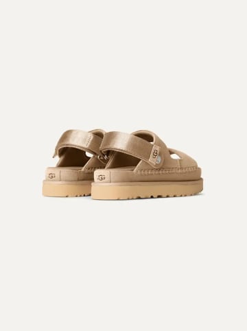 UGG Skórzane sandały "Golden Glide" w kolorze beżowym
