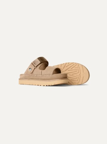 UGG Skórzane sandały "Golden Glide" w kolorze beżowym
