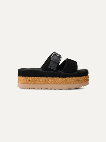 UGG Leder-Pantoletten "Aubrey" in Schwarz