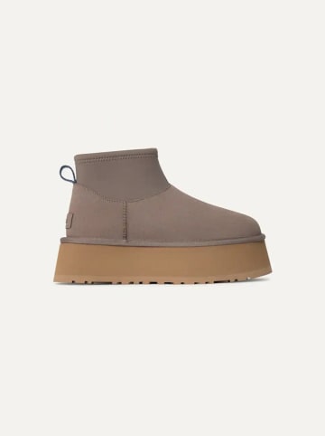UGG Skórzane botki "Classic Mini Dipper" w kolorze fioletowym