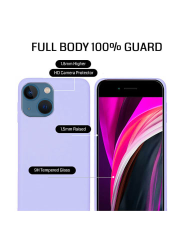SWEET ACCESS 3tlg. Set: Full-Body-Case für iPhone 15 Pro in Lila