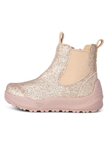 WODEN Chelsea-Boots "Silja Glitter" in Beige/ Gold